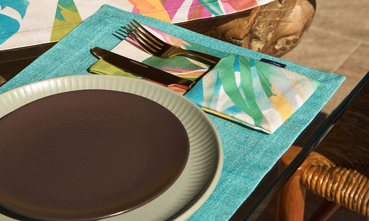 Tropical Platzset Salvador Türkis (2er Set)